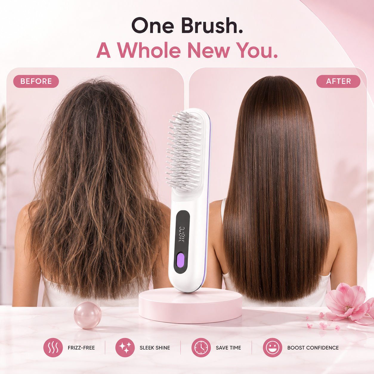 Rapid Heat Hair Straightener Brush