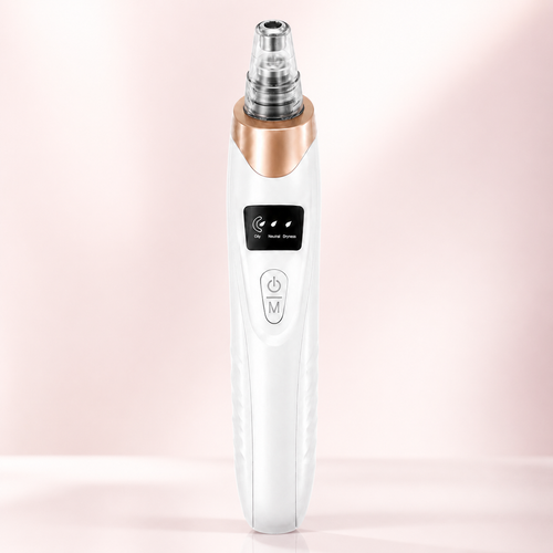 Auveni Cleansing Wand on a soft blush white studio background